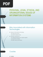 Personal, Legal, Ethical, and Organizational Issues of Information Systems