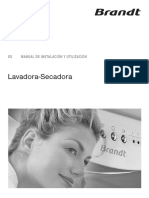 Manual Instrucciones Lavadora Secadora Carga Superior Brandt WTD6384K PDF