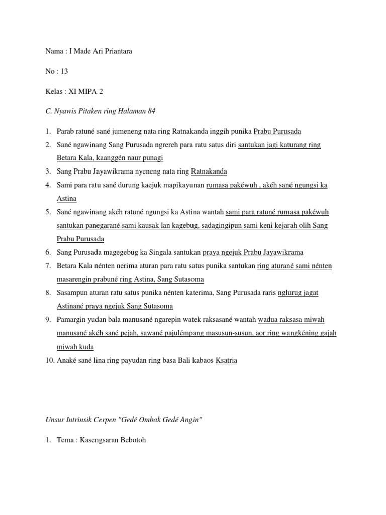 Tugas Bahasa Bali Ari Priantara