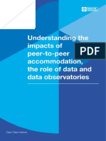 Understanding The Impacts of Peer-To-Peer Accommodation, The Role of Data and Data Observatories