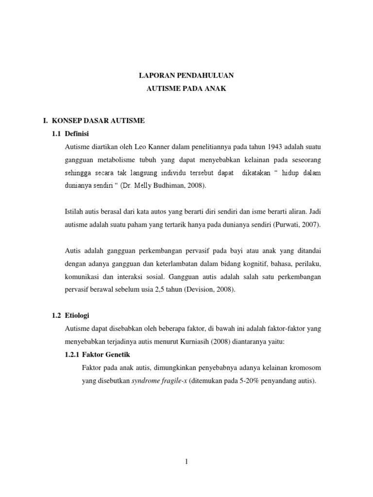 Lp Autisme Pdf