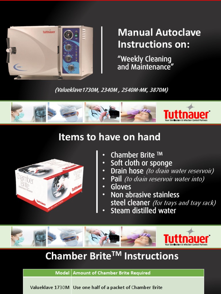 Manual Autoclaves Cleaning - Weekly | PDF | Sterilization (Microbiology ...