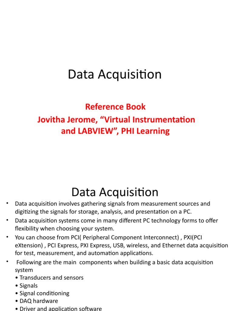 Data Acquisition Reference Book Jovitha Jerome, "Virtual