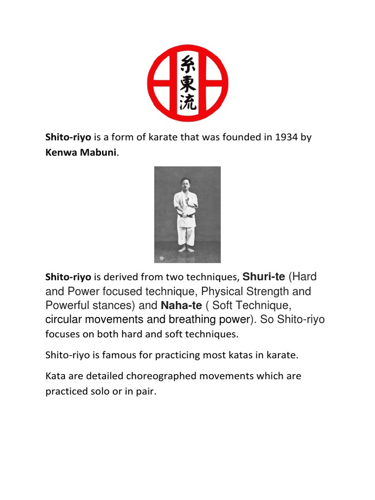 Shito-Ryu Karate: Techniques and Katas | PDF