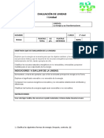 Evaluacion Ciencias Iunidad