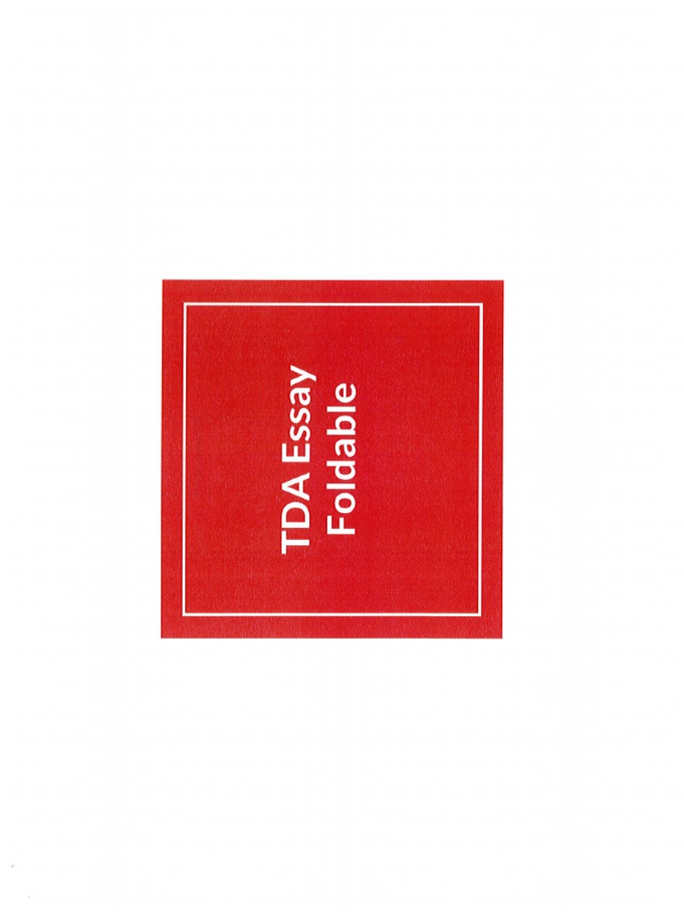 Tda Foldable Essay | PDF