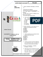 De Prof Jesús Curasma - Práctica de Filosofìa - Aspectos Generales - para - Academia Municipal