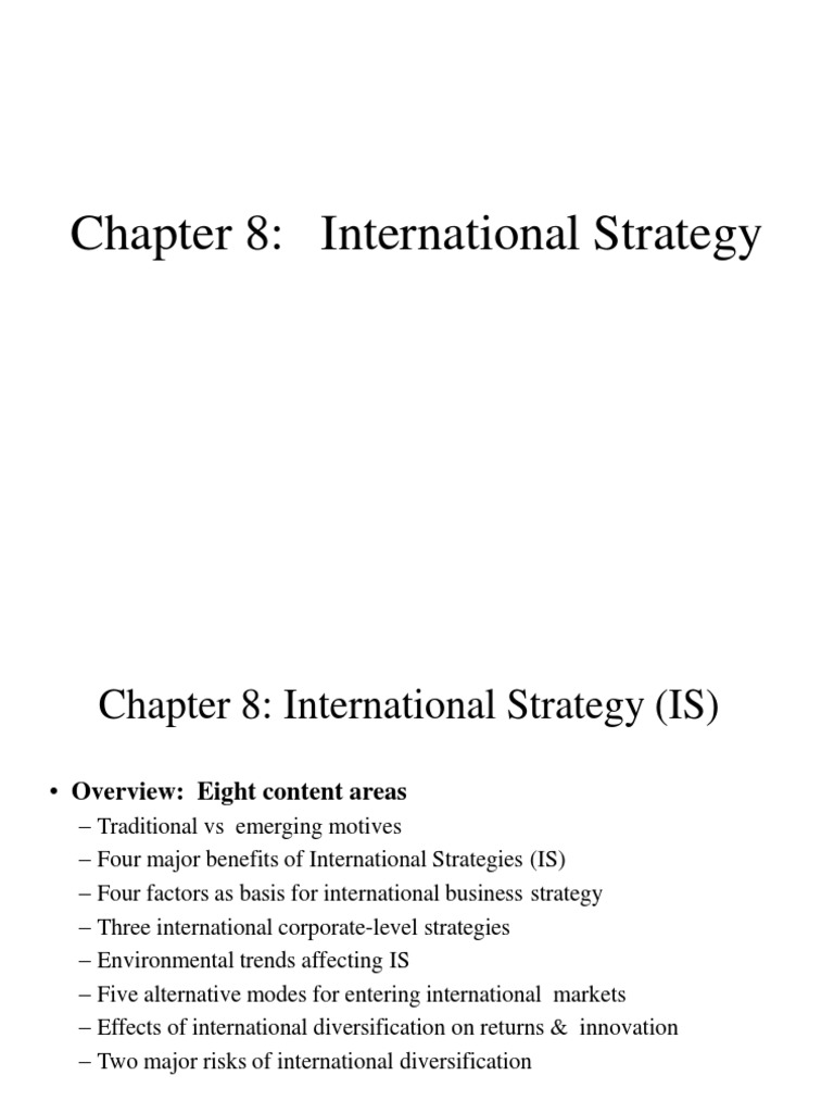 Chapter 8 International Strategy Download Free Pdf Strategic