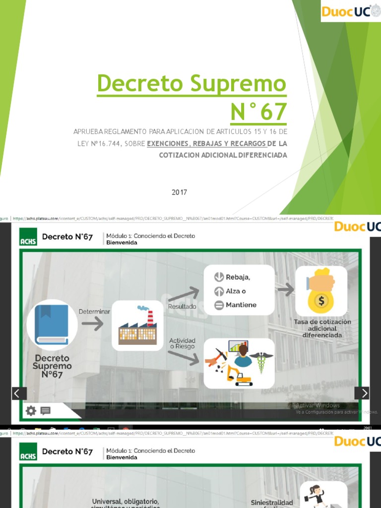 Reglamento D.S. 67 sobre C.A.D. | PDF