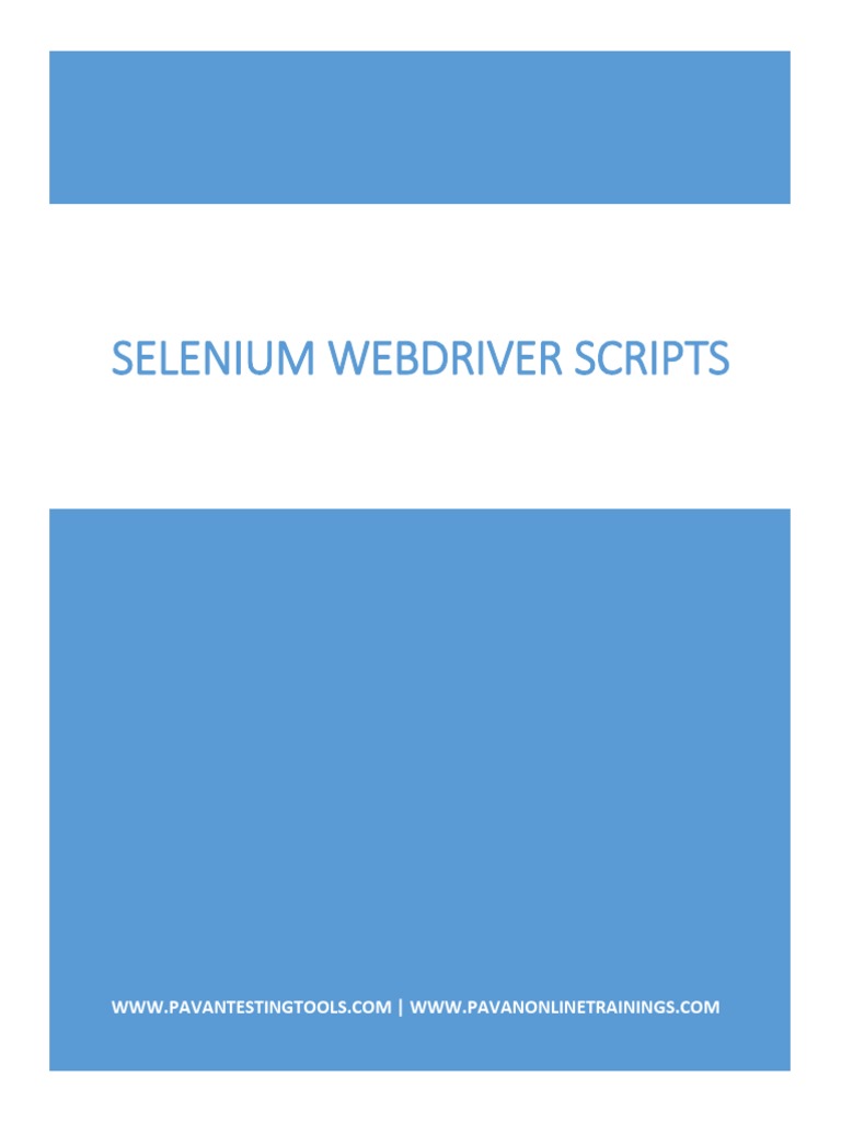 Seleniumscripts 161031144953 | PDF | Xslt | Microsoft Excel