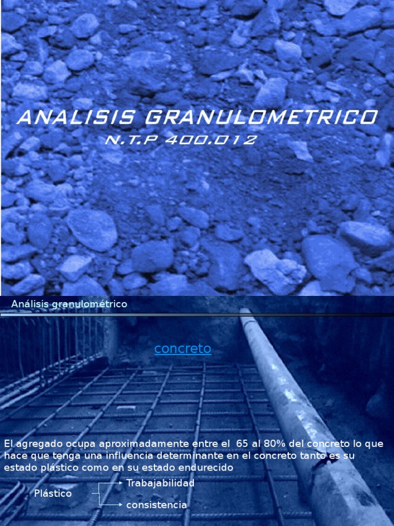 ANALISIS GRANULOMETRICO.ppt Ingeniería Ciencia