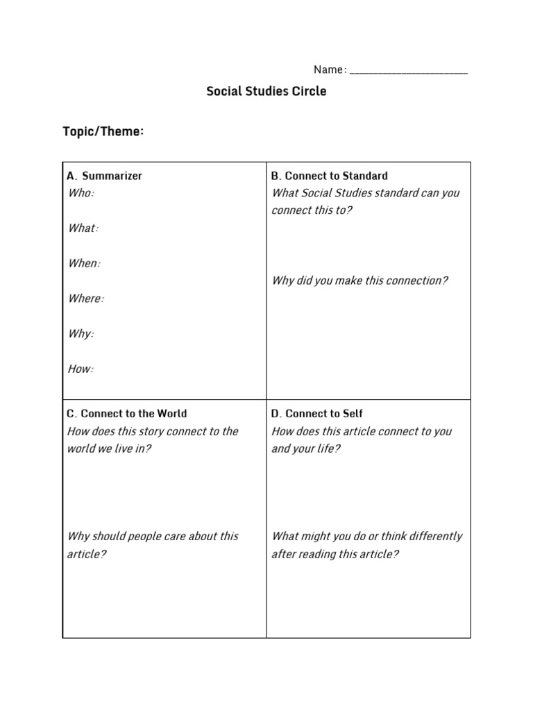 Social Studies Circle PDF