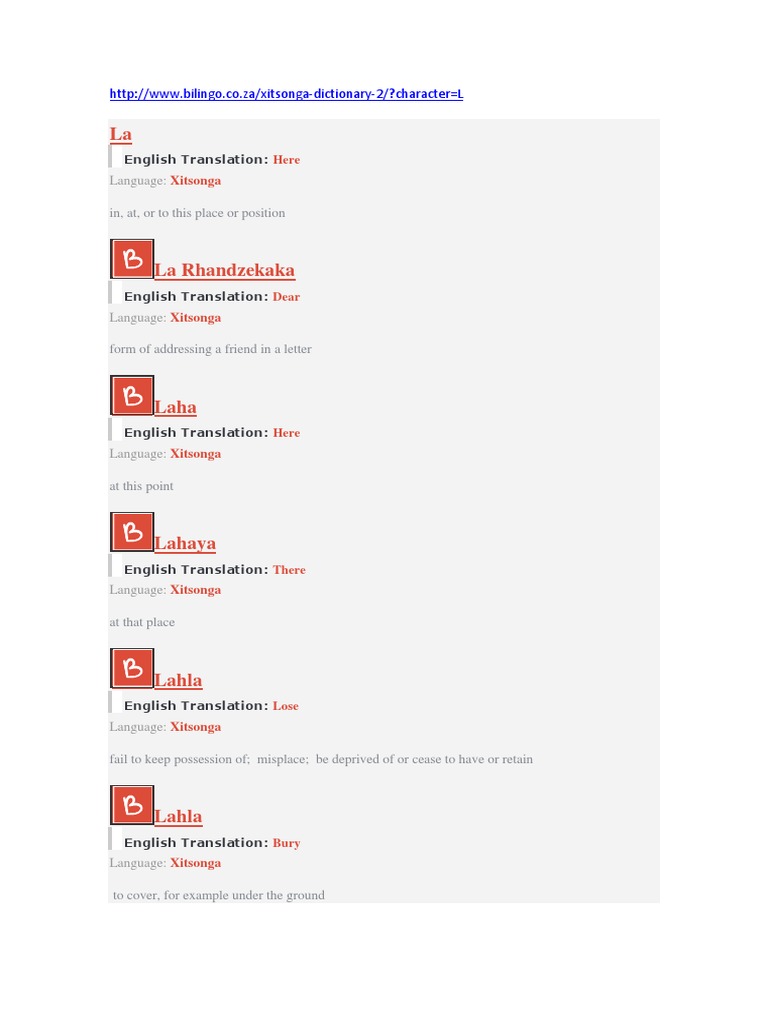 Xitsonga English ZA L O PDF Oil Rhinoceros