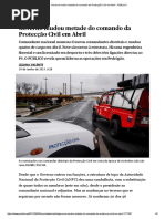 Governo Mudou Metade Do Comando Da Protecção Civil Em Abril 2017- PÚBLICO