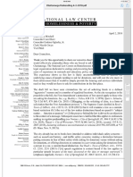 Letter from National Law Center on Homelessness and Poverty 