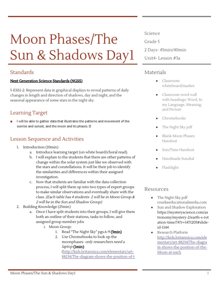 Moon and Shadows | PDF | Night Sky | Moon
