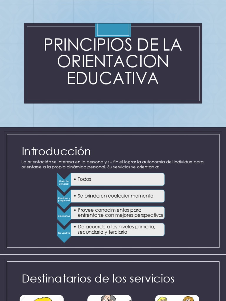 Principios de La Orientacion Educativa | PDF
