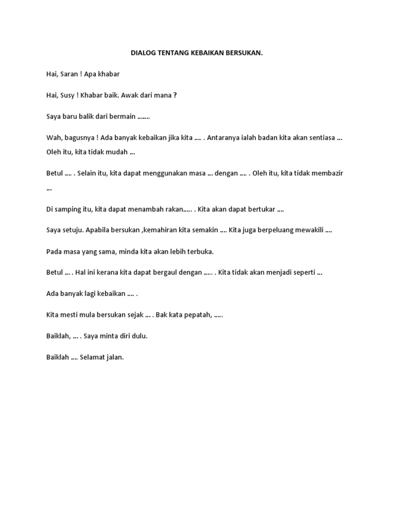 Dialog Tentang Kebaikan Bersukan Pdf