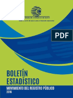 Boletin Estadistico. Movimiento Del Registro Publico 2016