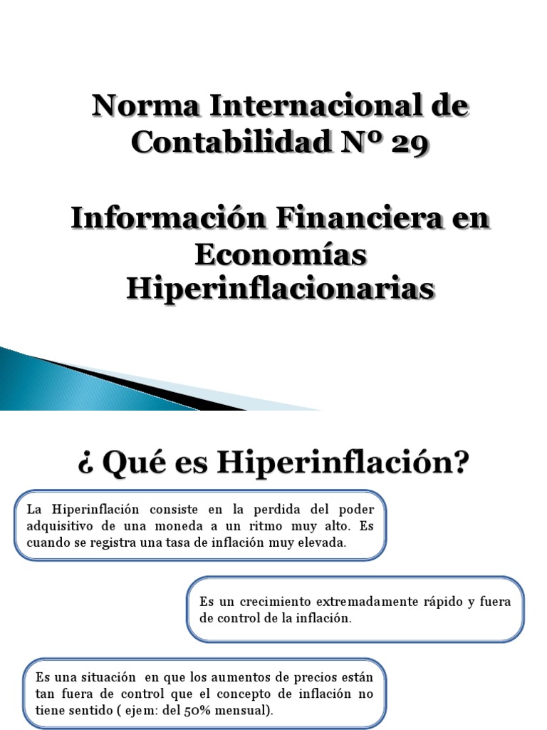 Analisis Nic 29 y 31 Inflación Ciencias económicas
