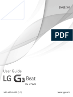 LG G3 Beat D722K Smart Phone Gold User Manual
