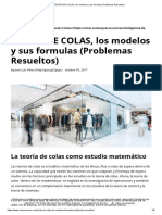 TEORÍA de COLAS, Los Modelos y Sus Formulas (Problemas Resueltos)