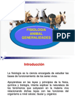 Fisiologia Animal - Generalidades - 2016