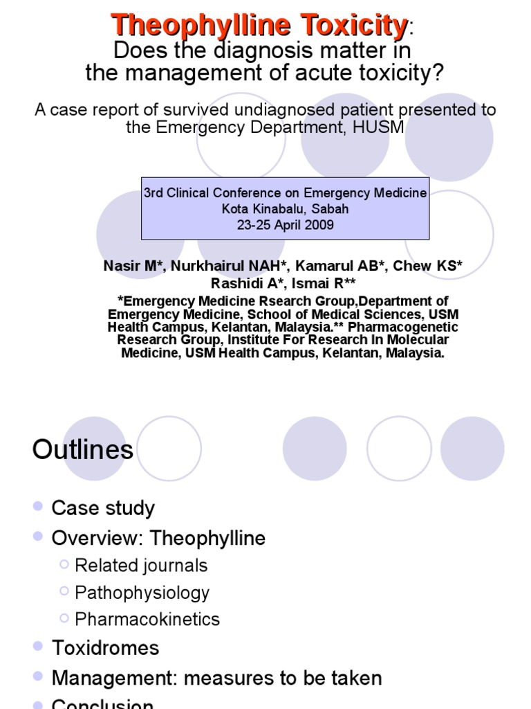 Case 1 Theophylline Toxicity