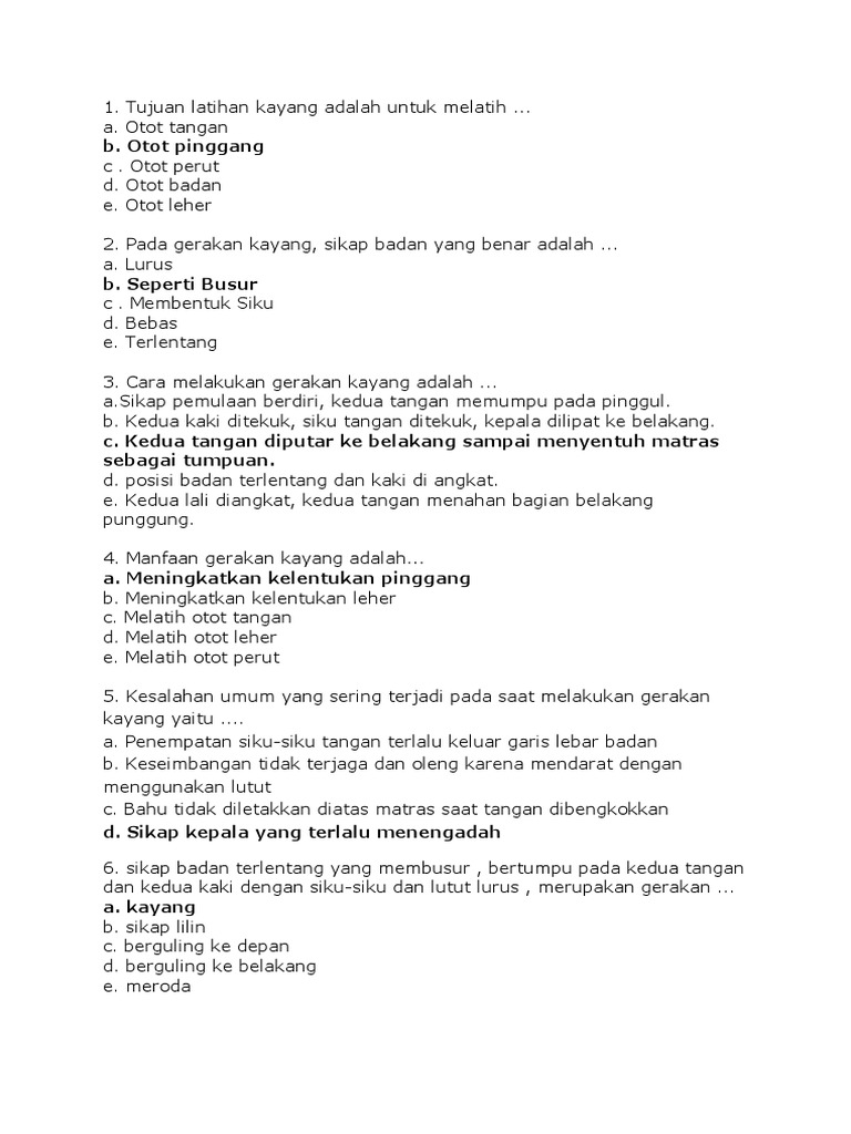 Cara Melakukan Sikap Lilin Dan Kayang Kebangunan