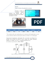 Measurement of power factor and calculation of theoretical and experimental active and reactive power