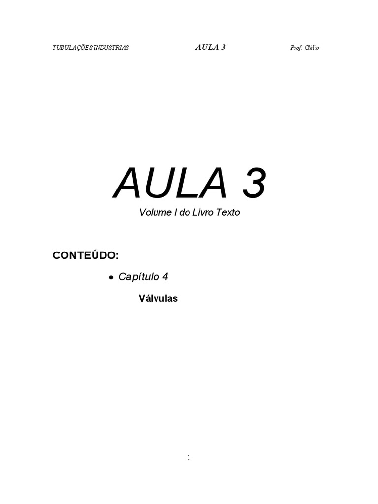 Tubulações Industriais - Aula 03 PDF | PDF | Pressão | Bomba