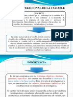 Operacionalización de Variables