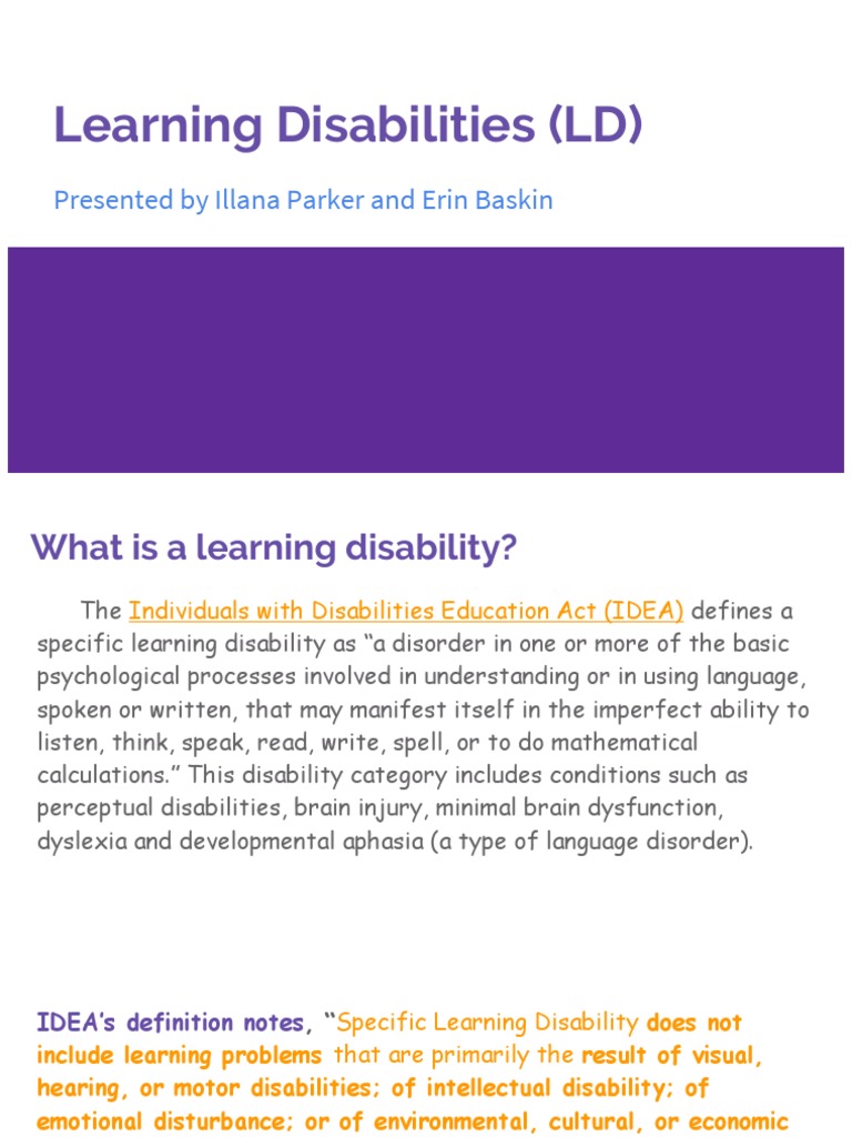 Learning Disability Definition | Examples and Forms