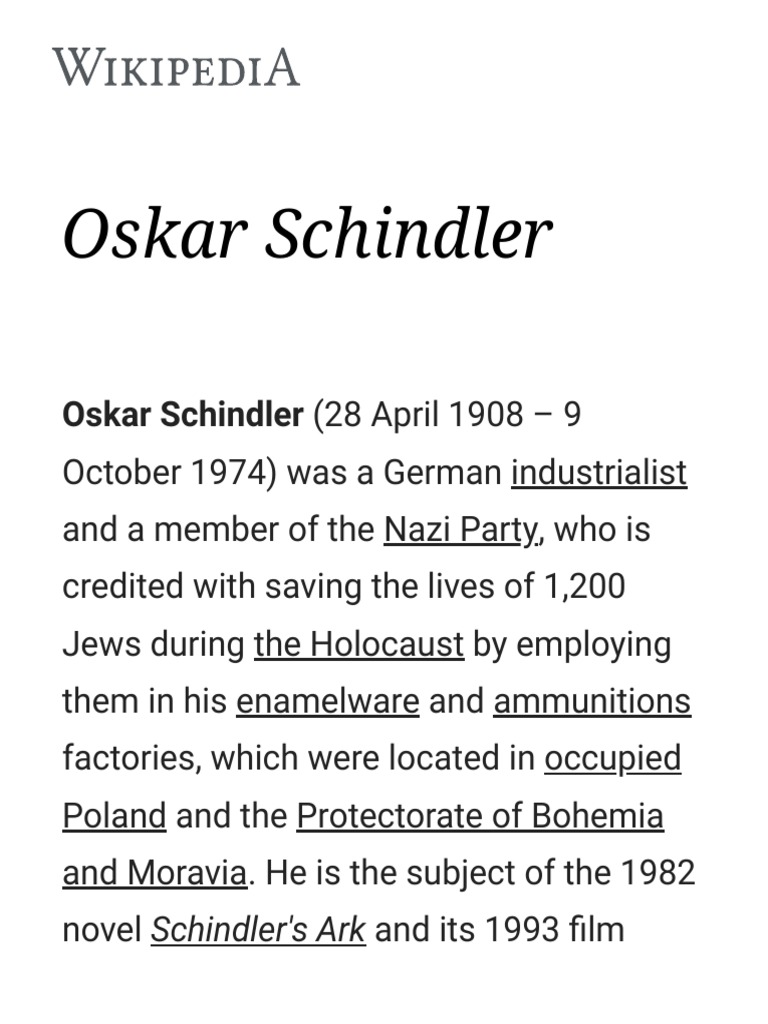 Oskar Schindler Emily Schlegel 