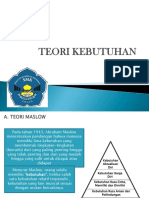 Teori Kebutuhan