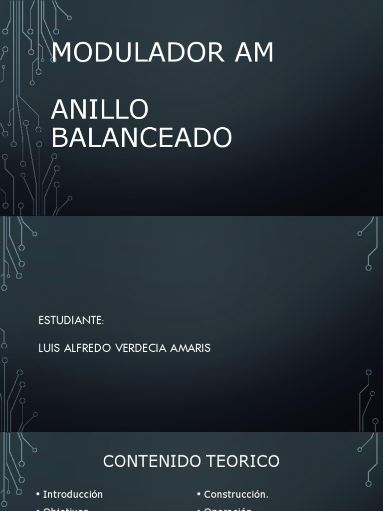 Modulador en Anillo Balanceado Transmisor Modulación
