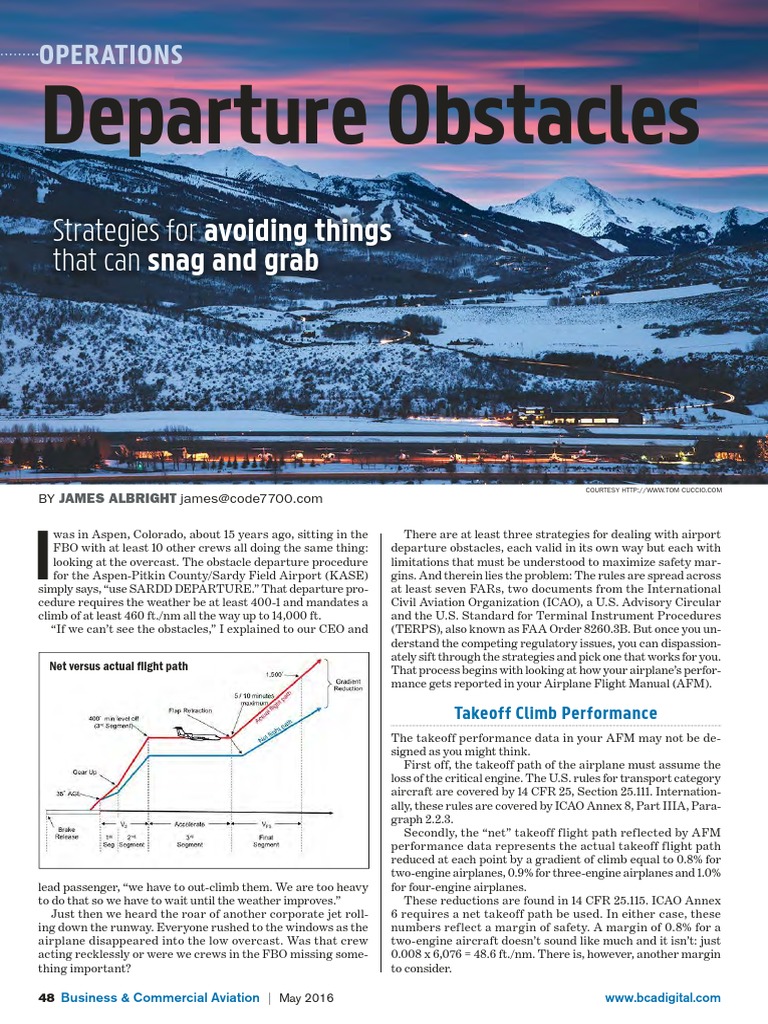 Airport Departure Obstacle Strategies | PDF | Takeoff | Runway