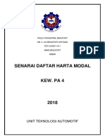 Senarai Daftar Harta Modal: Unit Teknologi Automotif