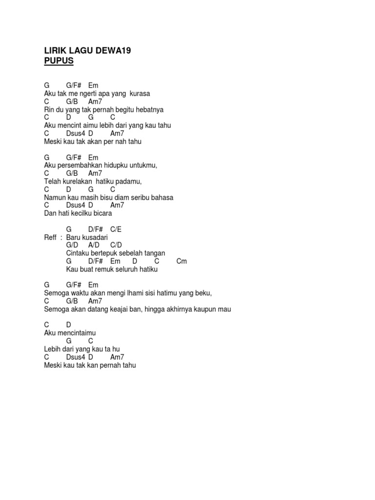Chord Lagu Deri Pdf