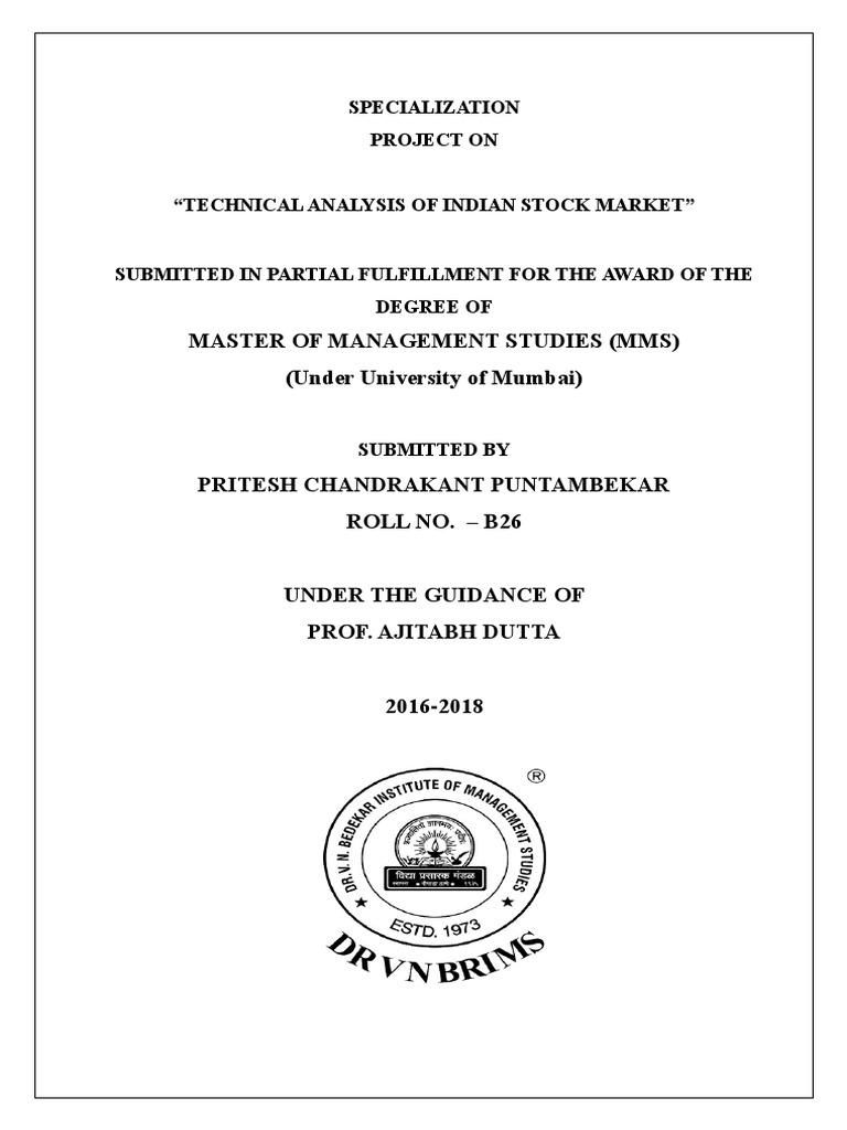 Technical Analysis of Indian Stock Market | PDF | Technical Analysis ...