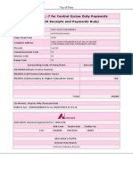 FORM G.A.R.-7 For Central Excise Duty Payments (Rule 26 Receipts and Payments Rule)