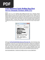 Cara Membuat Injek Rolling Bug Host Server Otomatis Terbaru