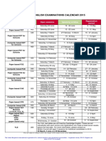 British Council Romania Cambridge English Examinations Calendar 2015 - 1 PDF