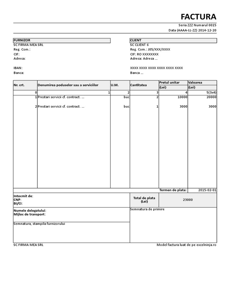 Program Facturare Excel v2 Fara TVA | PDF