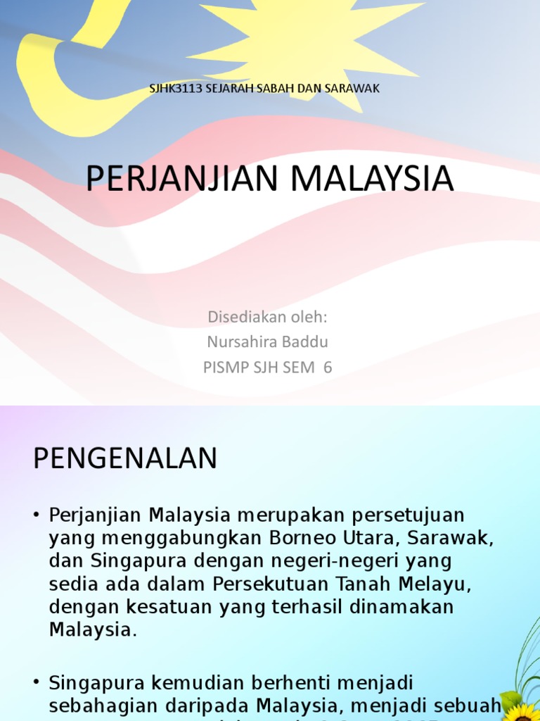 Perjanjian Malaysia 1963 Pdf