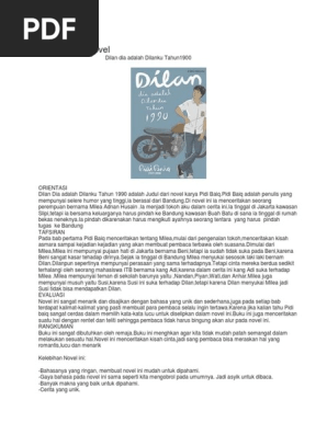 Teks Ulasan Novel Dilan 1