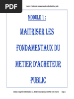 0M1 Maîtriser Les Fondamentaux Du Métier Acheteur Public PDF