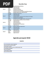 Agenda Paroquial 2018
