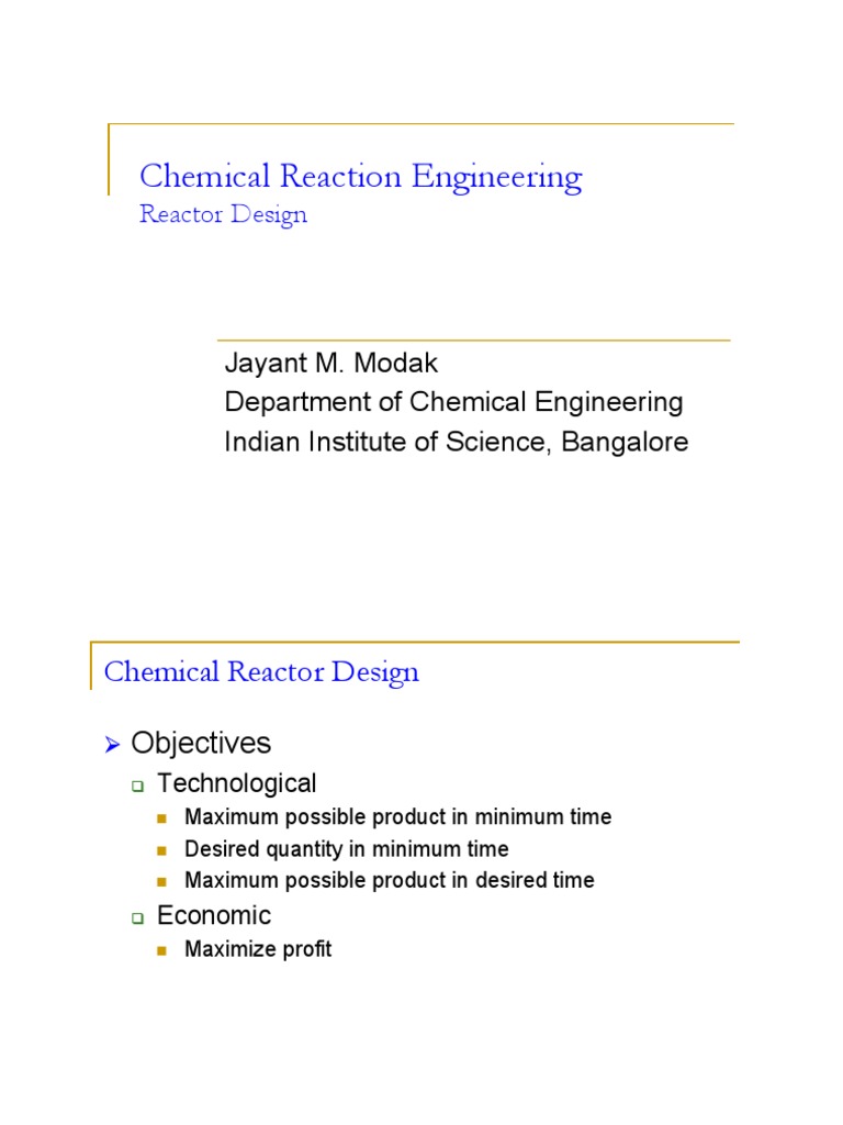 Chemical Reaction Engineering: Reactor Design | PDF | Catalysis ...