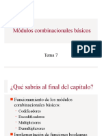 Implementación de funciones booleanas con módulos combinacionales